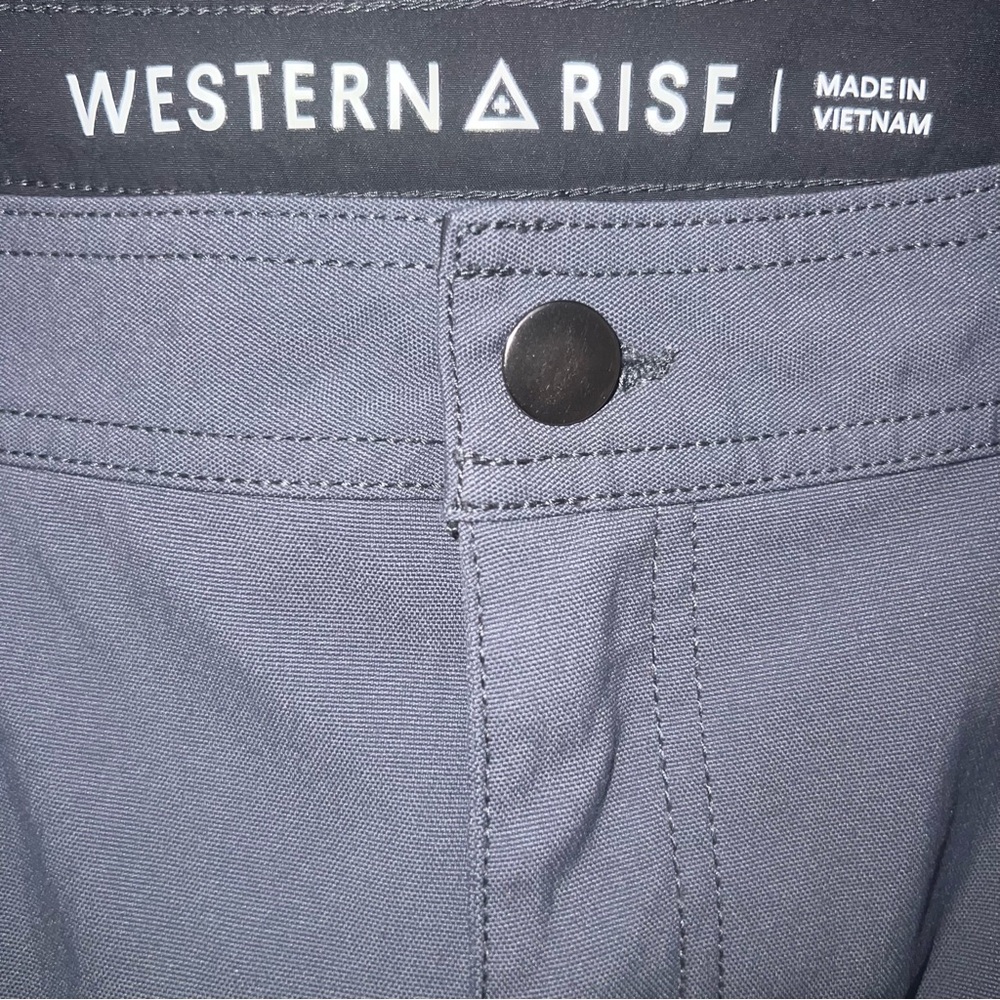 Western Rise Evolution Nylon Lightweight Dark Grey Stretch Travel Pants Mens 36